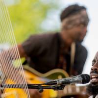 Singer and guitarist performing